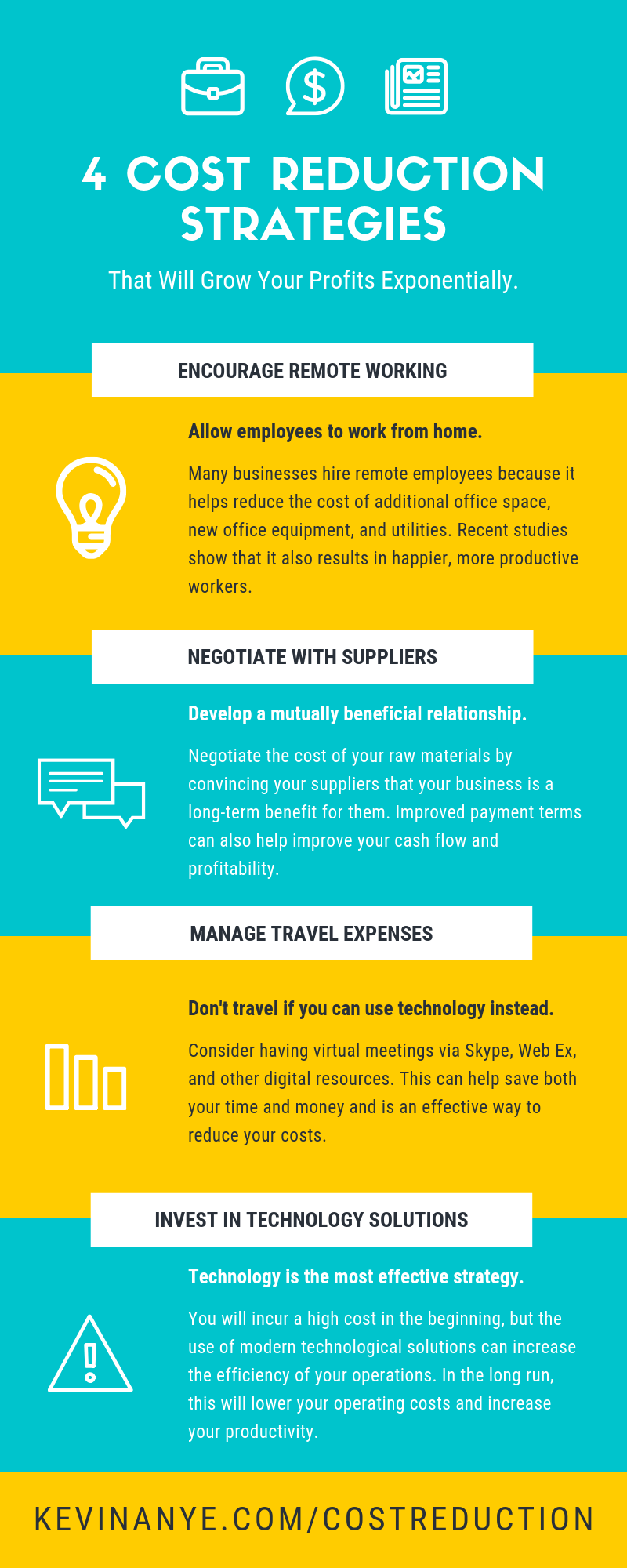 Cost Reduction Strategies Infographic - Grow Your Profits Exponentially